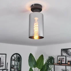 Plafonnier Hunouri Noir, 1 lumière
