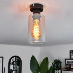 Plafonnier Hunouri Noir, 1 lumière