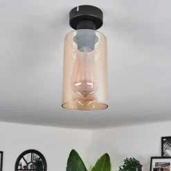 Plafonnier Hunouri Noir, 1 lumière