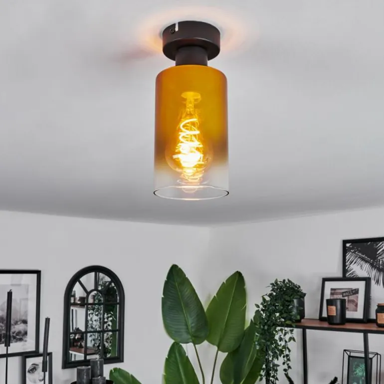 Plafonnier Hunouri Noir, 1 lumière