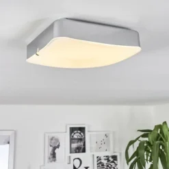 Plafonnier Hutton LED Chrome, 1 lumière