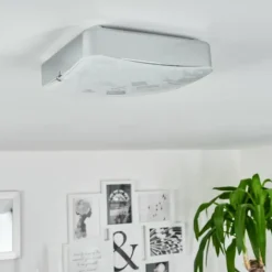 Plafonnier Hutton LED Chrome, 1 lumière