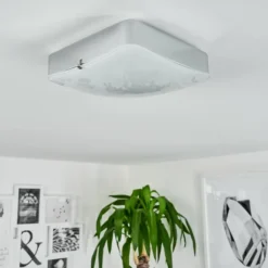 Plafonnier Hutton LED Chrome, 1 lumière