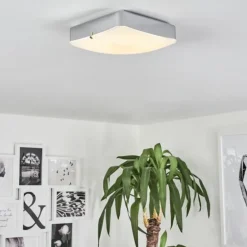 Plafonnier Hutton LED Chrome, 1 lumière