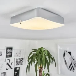 Plafonnier Hutton LED Chrome, 1 lumière