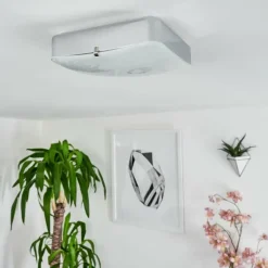 Plafonnier Hutton LED Chrome, 1 lumière