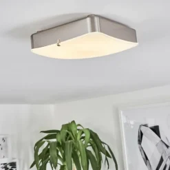 Plafonnier Hutton LED Nickel mat, 1 lumière