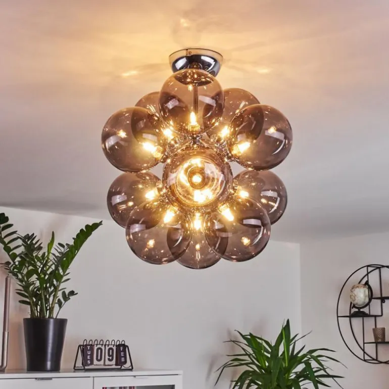 Plafonnier Hyco Chrome, 12 lumières