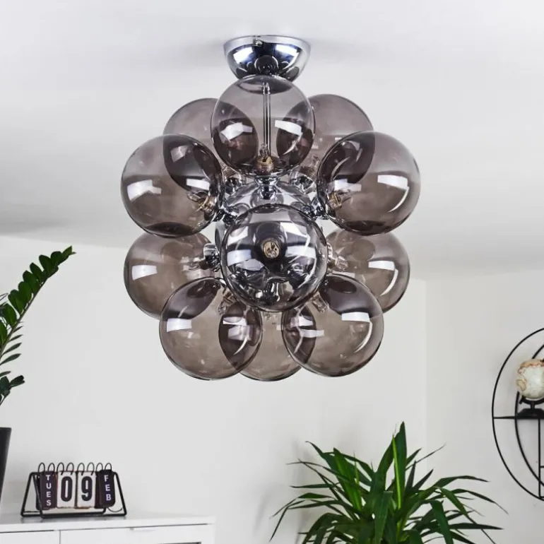 Plafonnier Hyco Chrome, 12 lumières