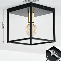 Plafonnier Ibusuki Noir, 1 lumière