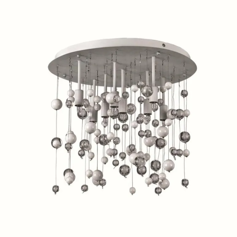 Plafonnier Ideal Lux NEVE Blanc, 8 lumières