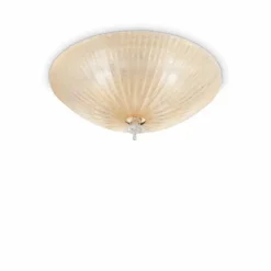 Plafonnier Ideal Lux SHELL Ambre, 4 lumières
