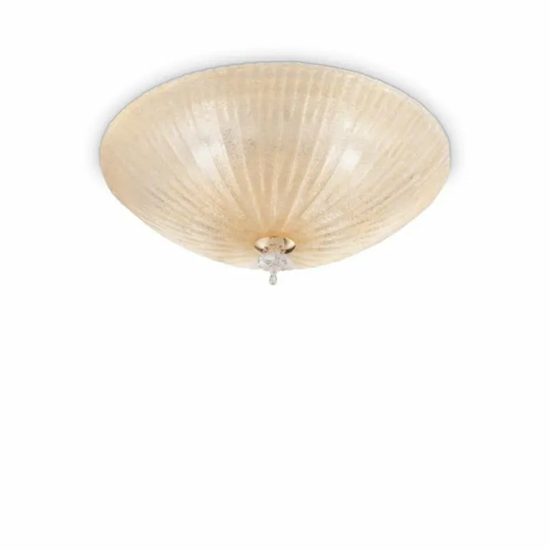 Plafonnier Ideal Lux SHELL Ambre, 4 lumières