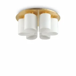 Plafonnier Ideallux DAISY Or, 6 lumières