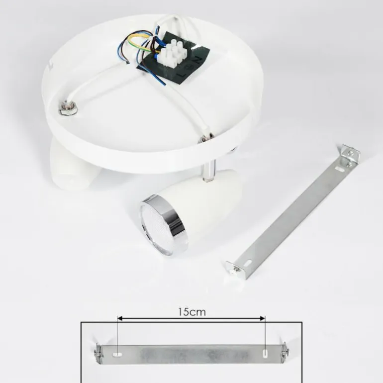 Plafonnier Idlewild LED Chrome, Blanc, 3 lumières