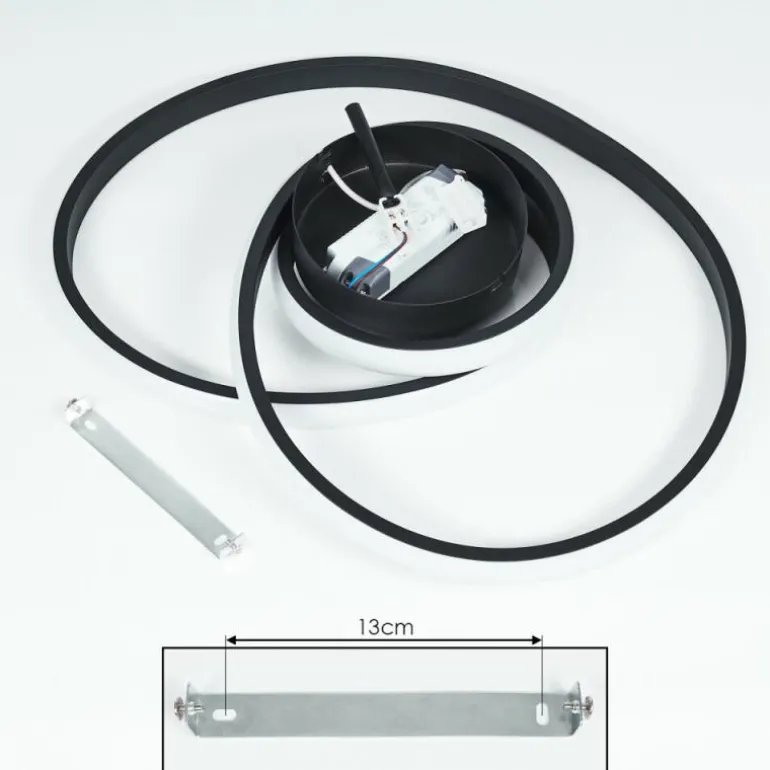 Plafonnier Ignal LED Noir, 1 lumière