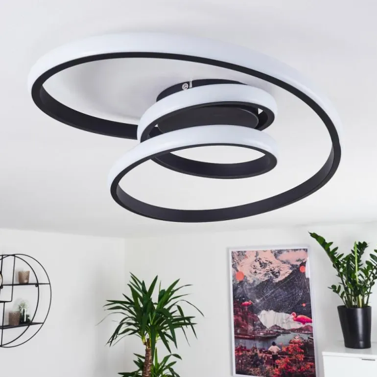 Plafonnier Ignal LED Noir, 1 lumière
