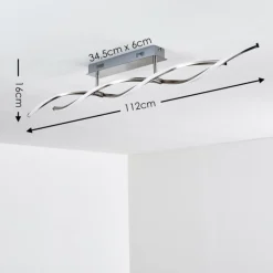 Plafonnier Imatro LED Nickel mat, 2 lumières
