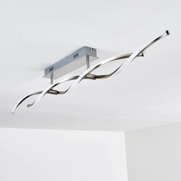 Plafonnier Imatro LED Nickel mat, 2 lumières