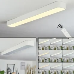 Plafonnier Iriondo LED Blanc, 1 lumière, Télécommandes