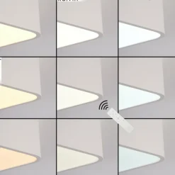 Plafonnier Iriondo LED Blanc, 1 lumière, Télécommandes