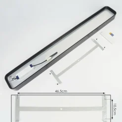 Plafonnier Iriondo LED Noir, 1 lumière, Télécommandes