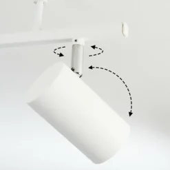 Plafonnier Javel Chrome, Blanc, 6 lumières