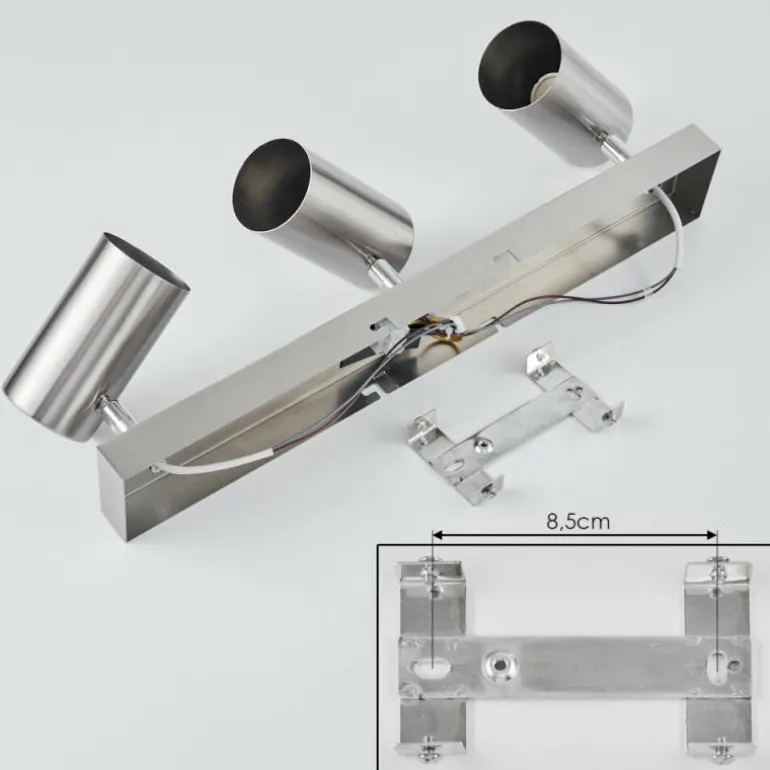 Plafonnier Javel Chrome, Nickel mat, 3 lumières