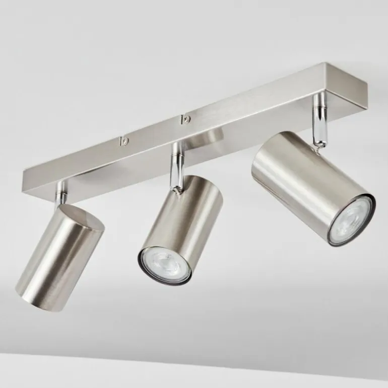Plafonnier Javel Chrome, Nickel mat, 3 lumières