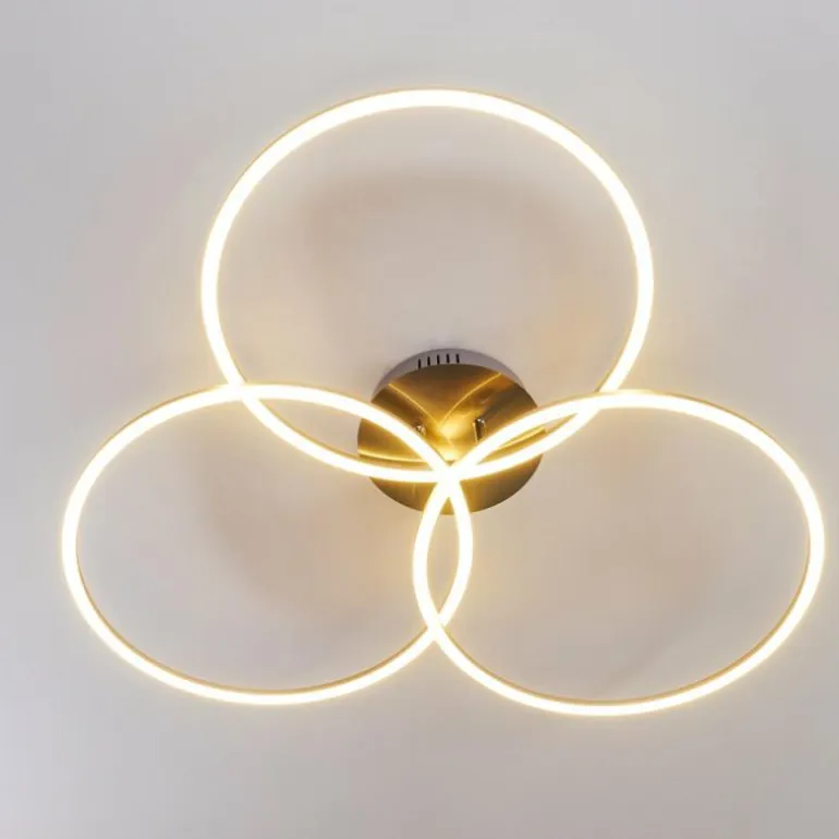 Plafonnier Johsa LED Nickel mat, Argenté, 3 lumières