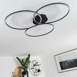 Plafonnier Johsa LED Noir, 3 lumières