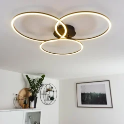 Plafonnier Johsa LED Noir, 3 lumières