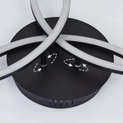 Plafonnier Johsa LED Noir, 3 lumières