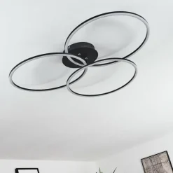 Plafonnier Johsa LED Noir, 3 lumières