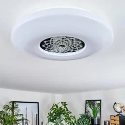 Plafonnier Kaas LED Chrome, Blanc, 1 lumière
