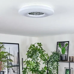 Plafonnier Kaas LED Chrome, Blanc, 1 lumière