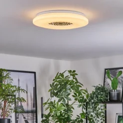 Plafonnier Kaas LED Chrome, Blanc, 1 lumière