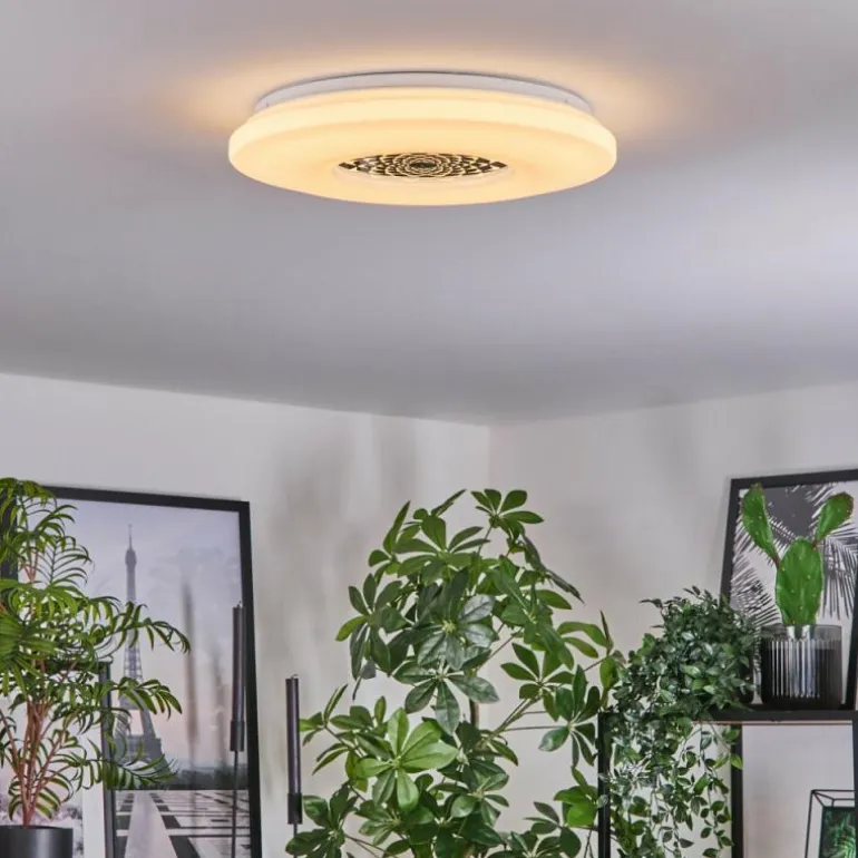 Plafonnier Kaas LED Chrome, Blanc, 1 lumière