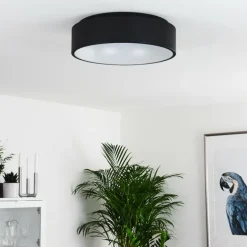 Plafonnier Kampal LED Noir, 1 lumière