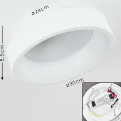Plafonnier Kampala LED Blanc, 1 lumière