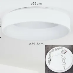 Plafonnier Kampala LED Blanc, 1 lumière