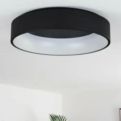 Plafonnier Kampala LED Noir, 1 lumière