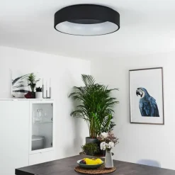 Plafonnier Kampala LED Noir, 1 lumière