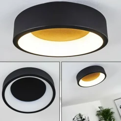 Plafonnier Kampala LED Noir, 1 lumière