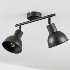 Plafonnier Kansela Noir, 2 lumières
