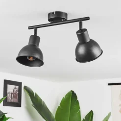 Plafonnier Kansela Noir, 2 lumières