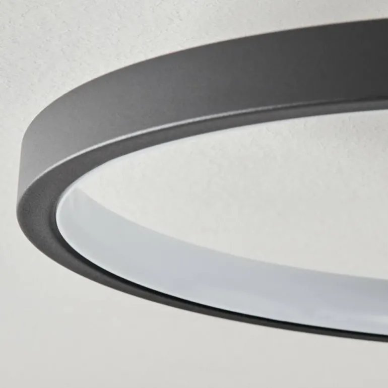 Plafonnier Kassambene LED Anthracite, Écru, 1 lumière