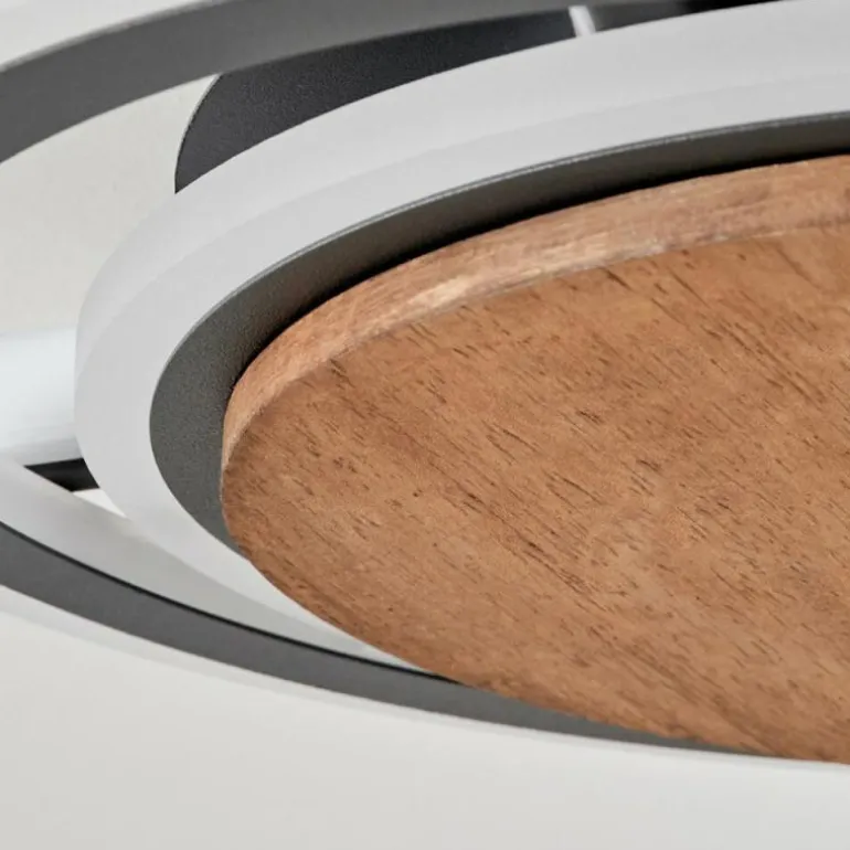 Plafonnier Kassambene LED Anthracite, Écru, 1 lumière