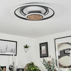 Plafonnier Kassambene LED Anthracite, Écru, 1 lumière