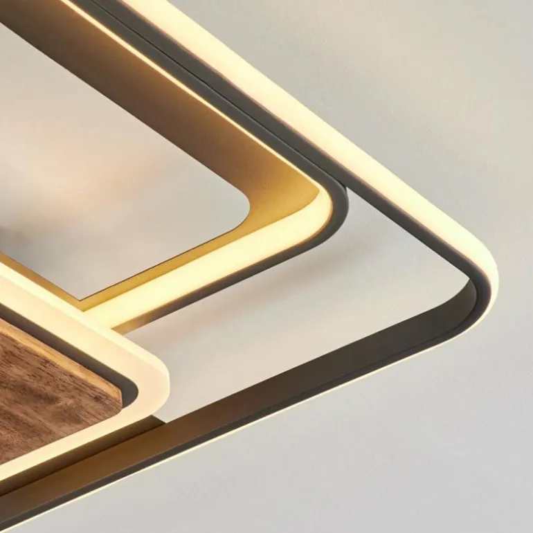 Plafonnier Kassambene LED Anthracite, Écru, 1 lumière